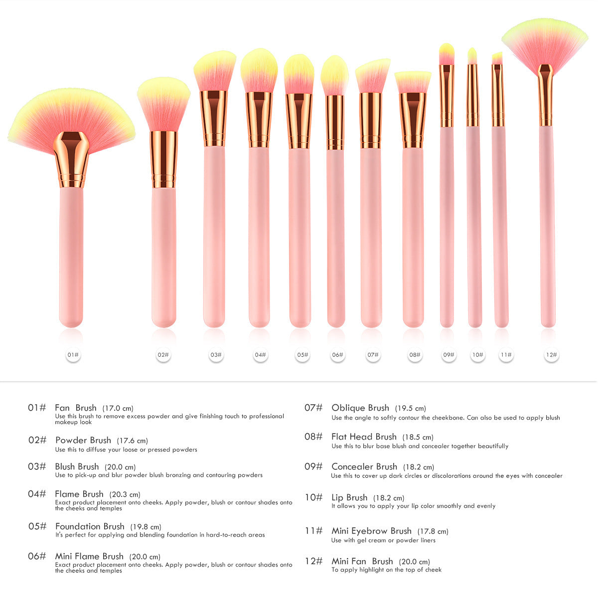 12pcs beauty makeup brushes 12pcs beauty makeup brushes